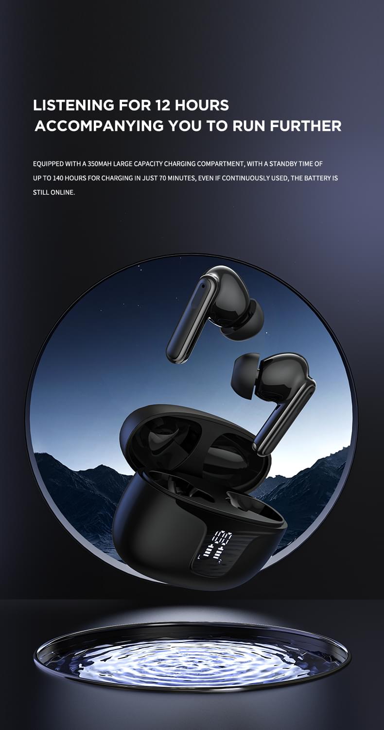 Apis-A05 Bluetooth Headphones Wholesale Wireless Sports Earphones Headphones Wireless Bluetooth 5.4 TWS Noise Cancelling Gaming Earphone - Image 6